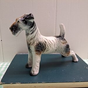 Vintage Ceramic Fox Wire Haired Terrier Figurine